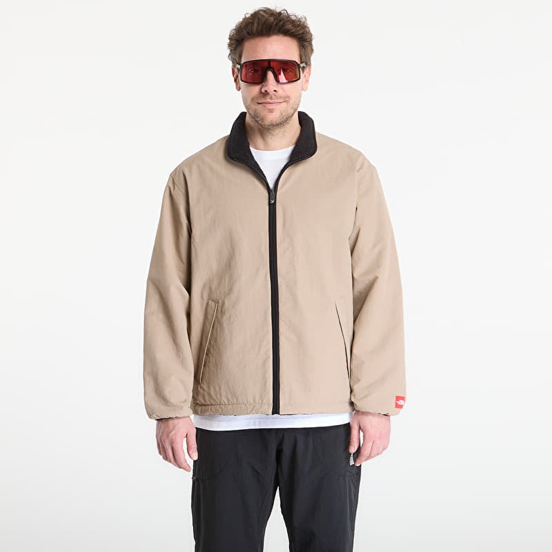 The North Face Redbox Reversible Fleece Jacket Mushroom Grey/ TNF Black