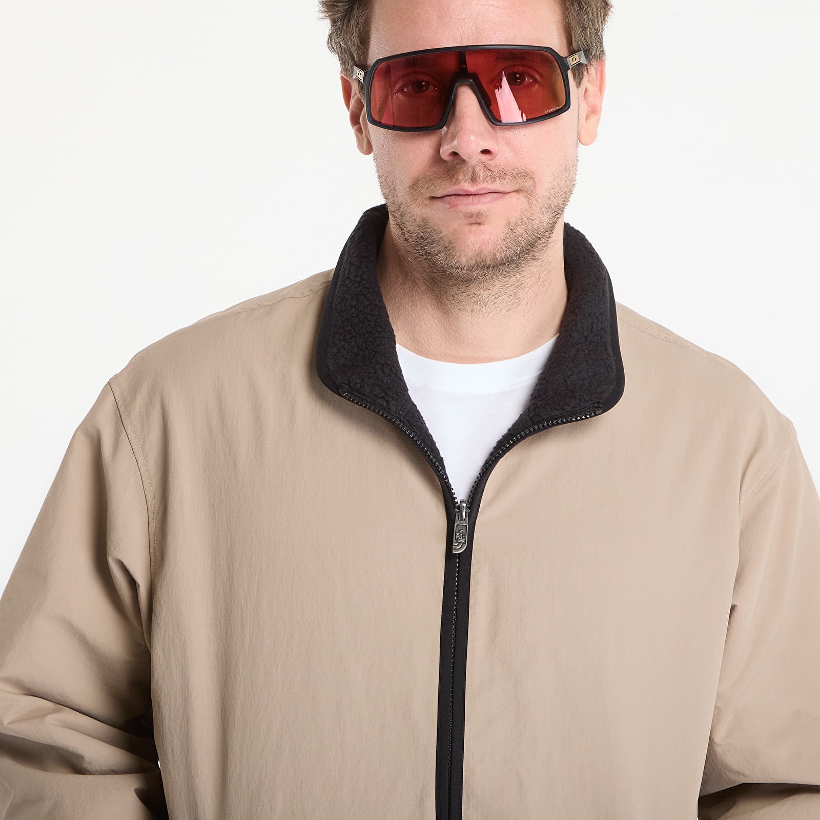 Bundy The North Face Redbox Reversible Fleece Jacket Mushroom Grey/ TNF Black