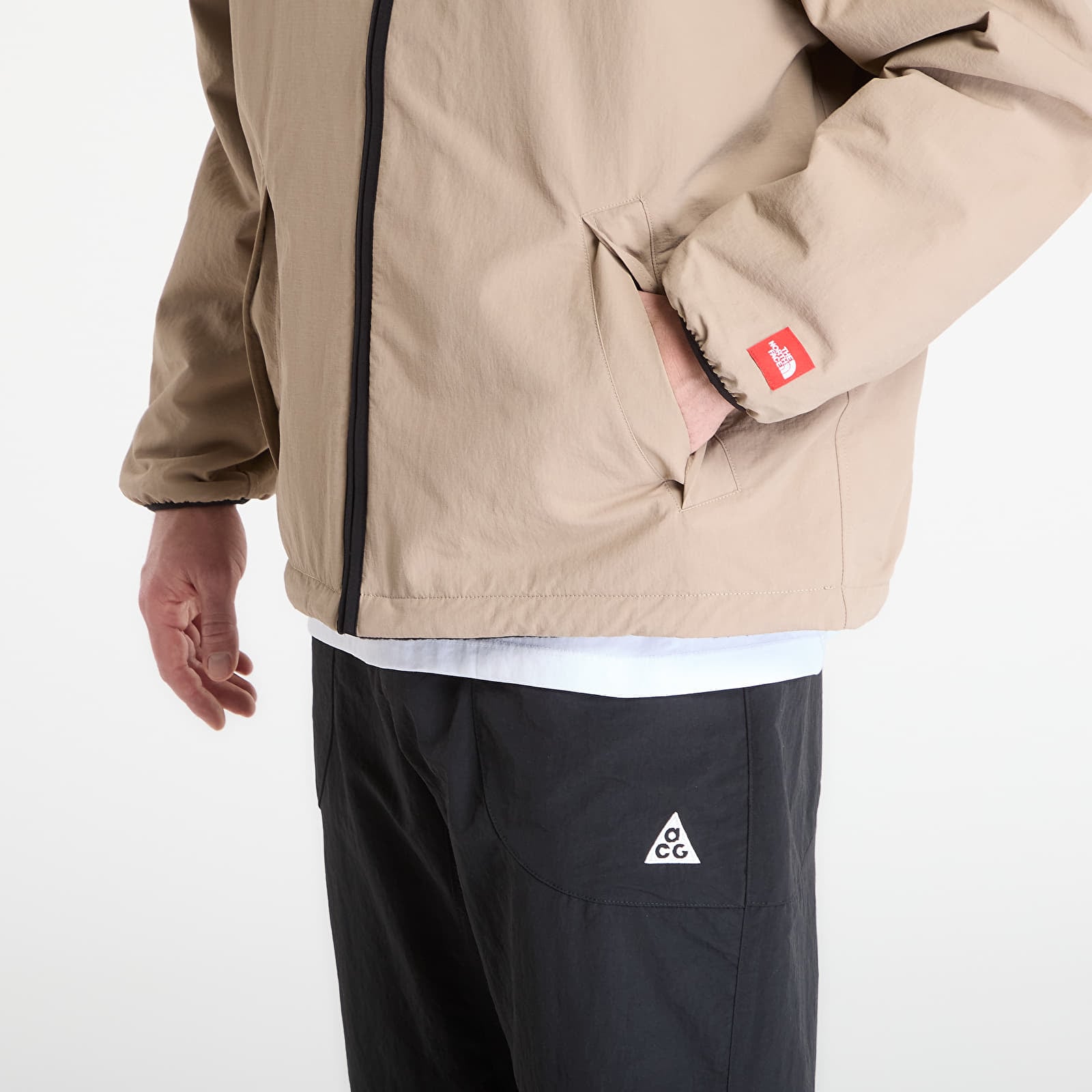 Bundy The North Face Redbox Reversible Fleece Jacket Mushroom Grey/ TNF Black