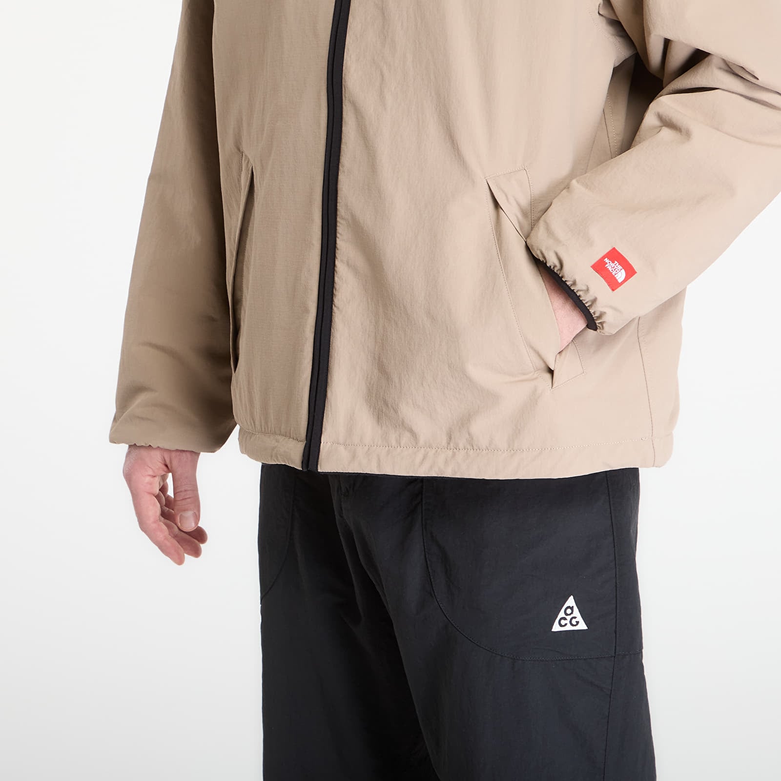 Bundy The North Face Redbox Reversible Fleece Jacket Mushroom Grey/ TNF Black