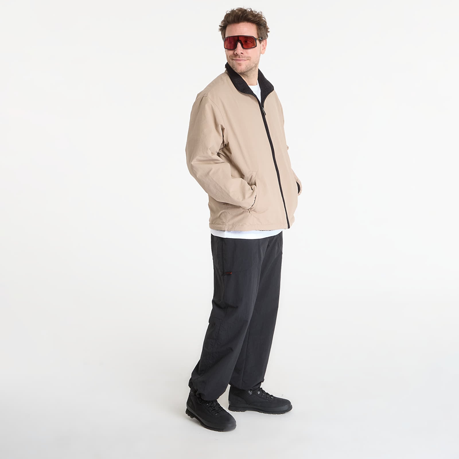 Bundy The North Face Redbox Reversible Fleece Jacket Mushroom Grey/ TNF Black