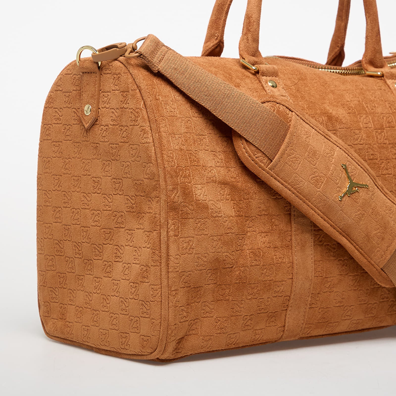 Duffle bag Jordan Jam Suede Monogram Duffle Cognac