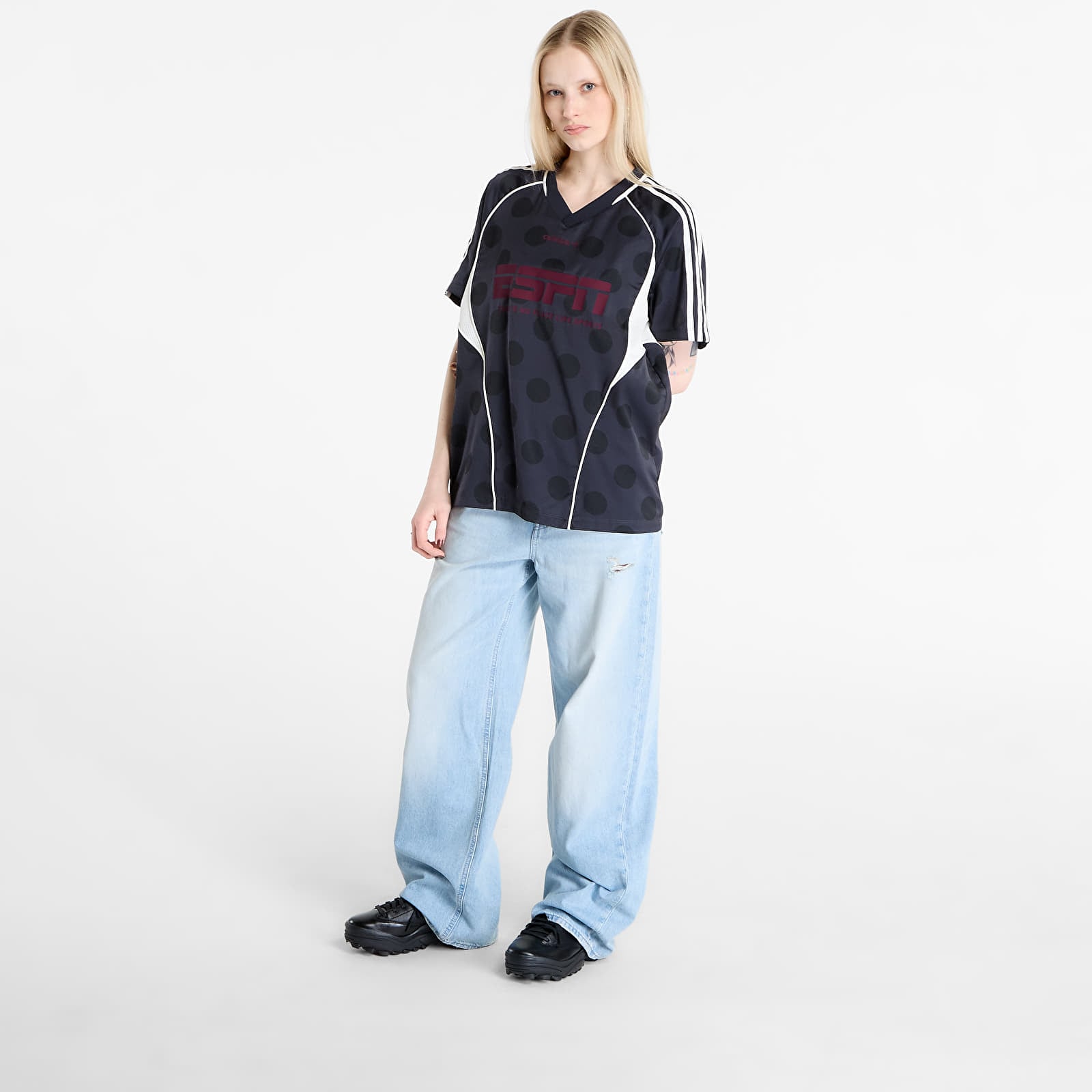 Maillots pour femmes adidas Jersey Ss Night Grey