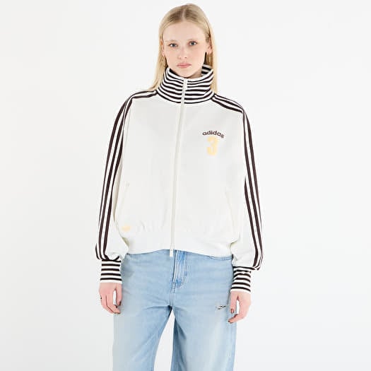 Sweatshirt adidas Vintage Bb Track Top Striped Rib Off White