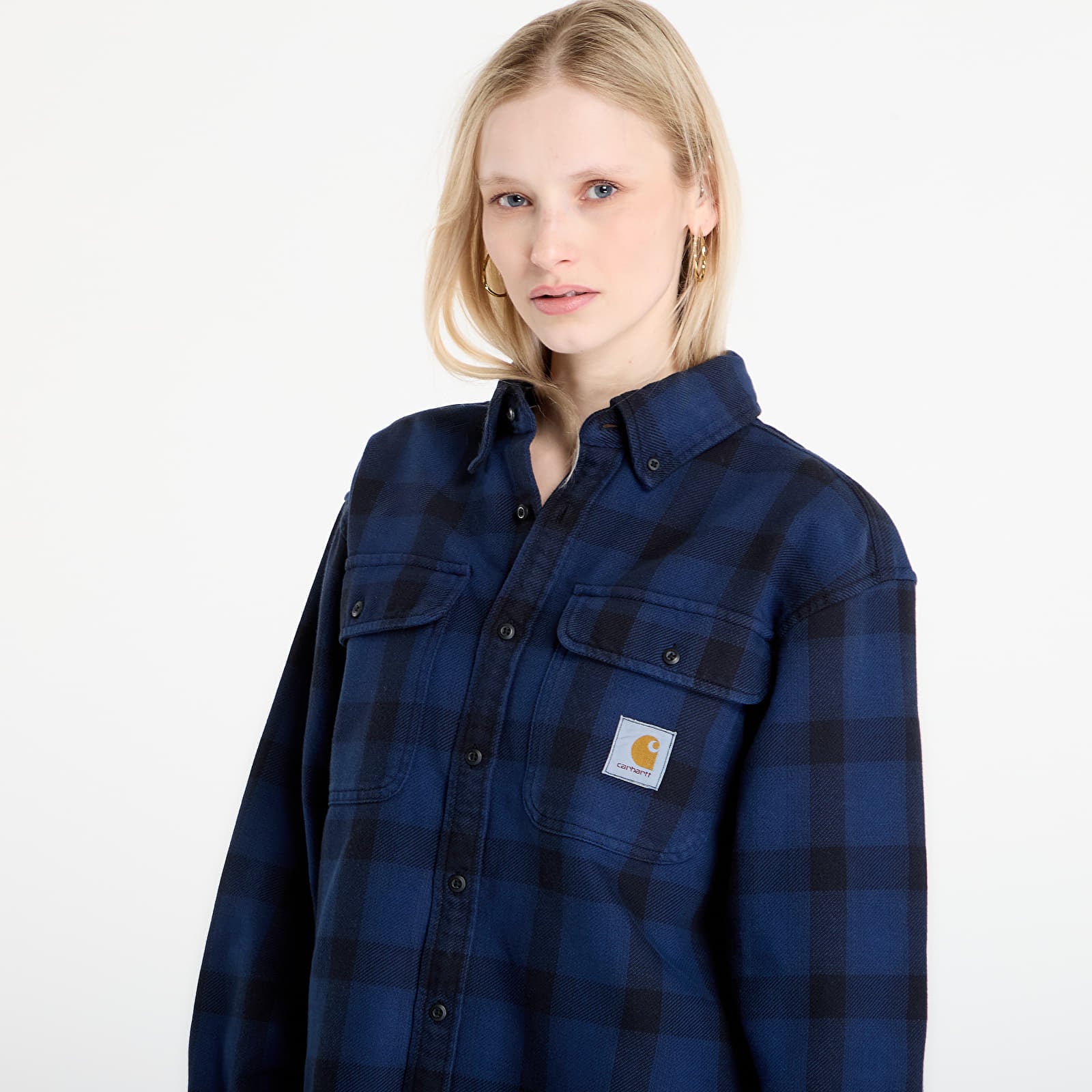 Muške majice Carhartt WIP L/S Edmands Shirt UNISEX Edmands Check/ Natural/ Jupiter