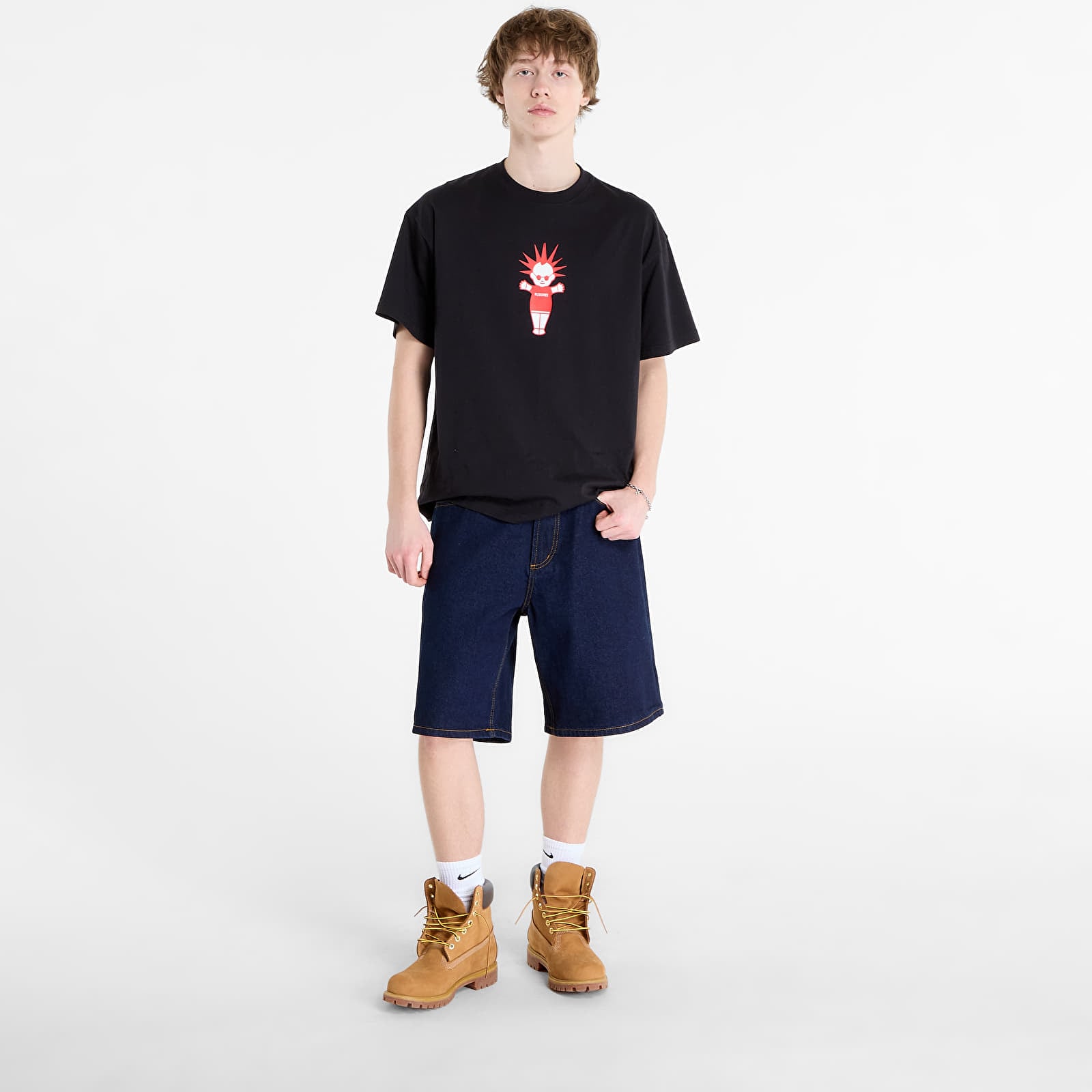 Men's shorts OBEY Bigwig Baggy Denim Short Rinse Indigo