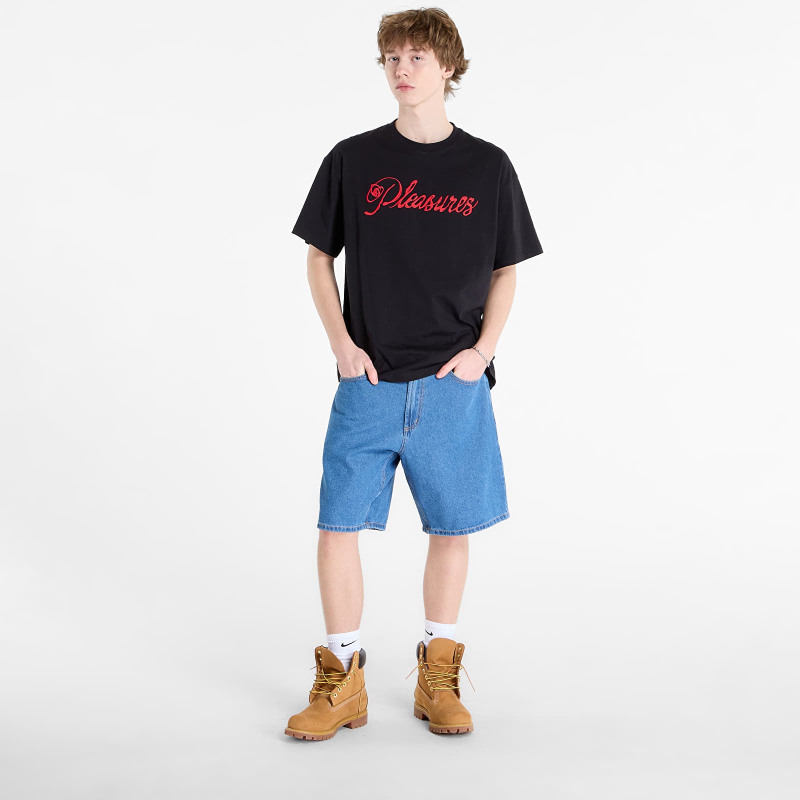 Men's shorts OBEY Emerson Denim Short Salty Blue Stone Wash