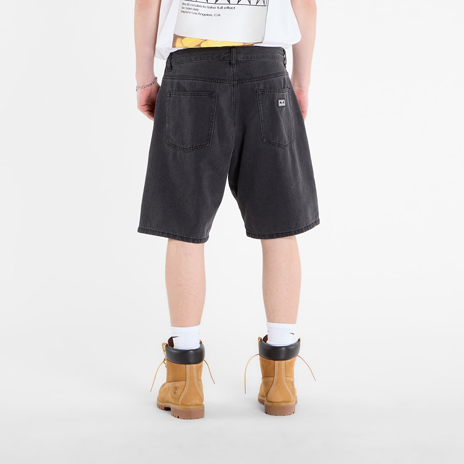 Muške kratke hlače OBEY Emerson Denim Short Washed Black