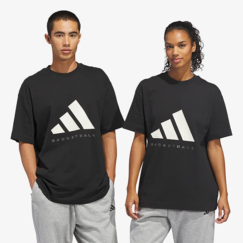 T-shirt adidas Basketball T-Shirt (Gender Neutral) Black/ Off White