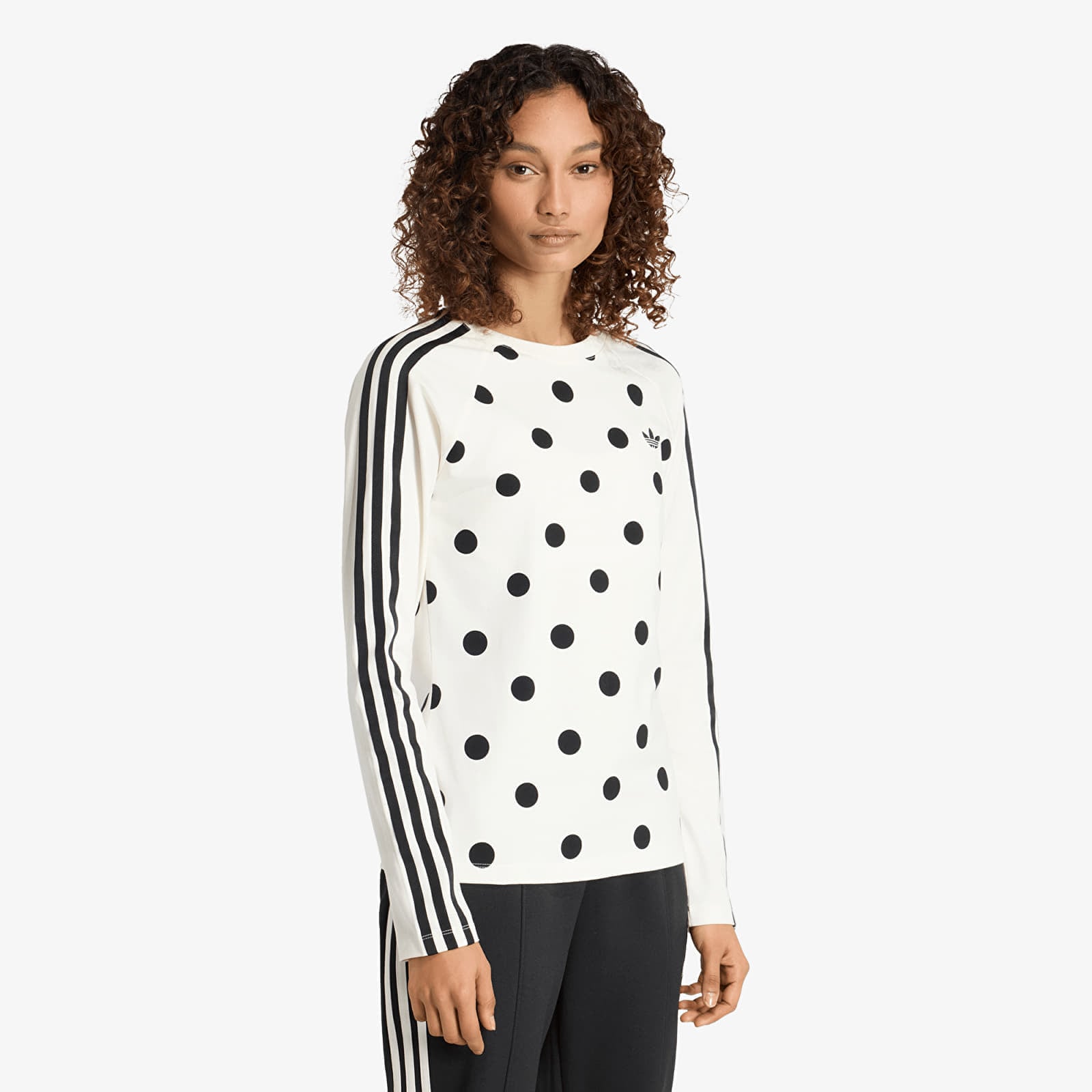 Tricou adidas Slim Ls Off White M