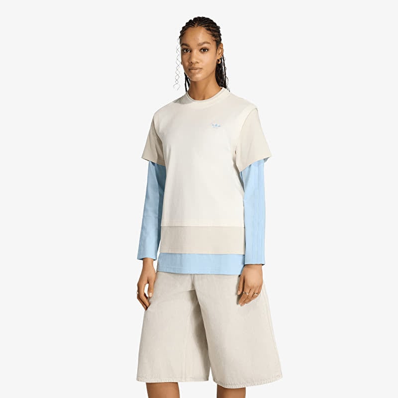 T-shirt adidas Loose Layered Long Sleeve T-Shirt Off White