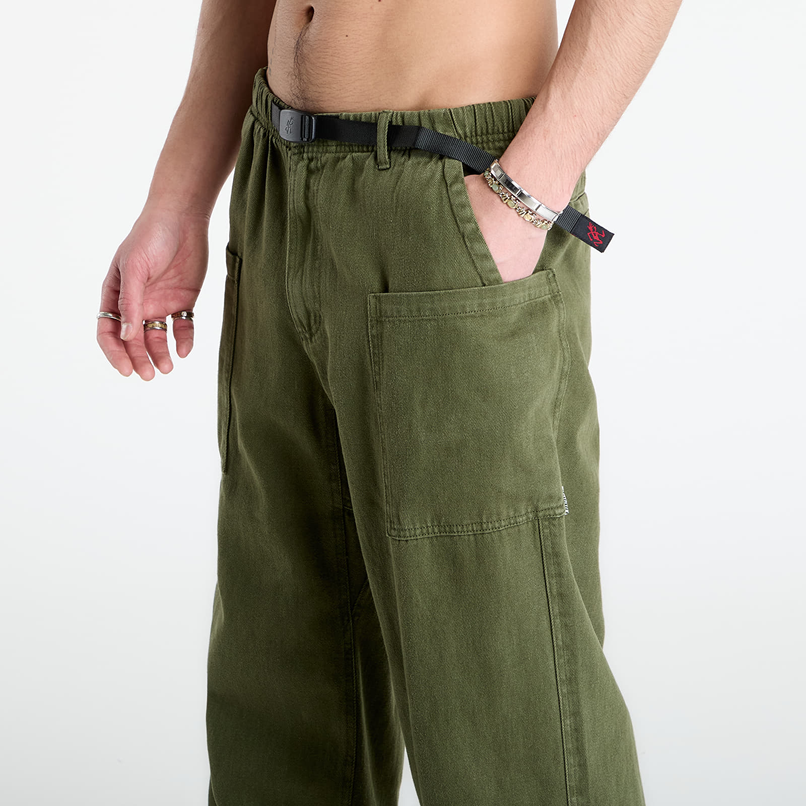 Pantalons homme Gramicci Hemp Relaxed Pant UNISEX Olive