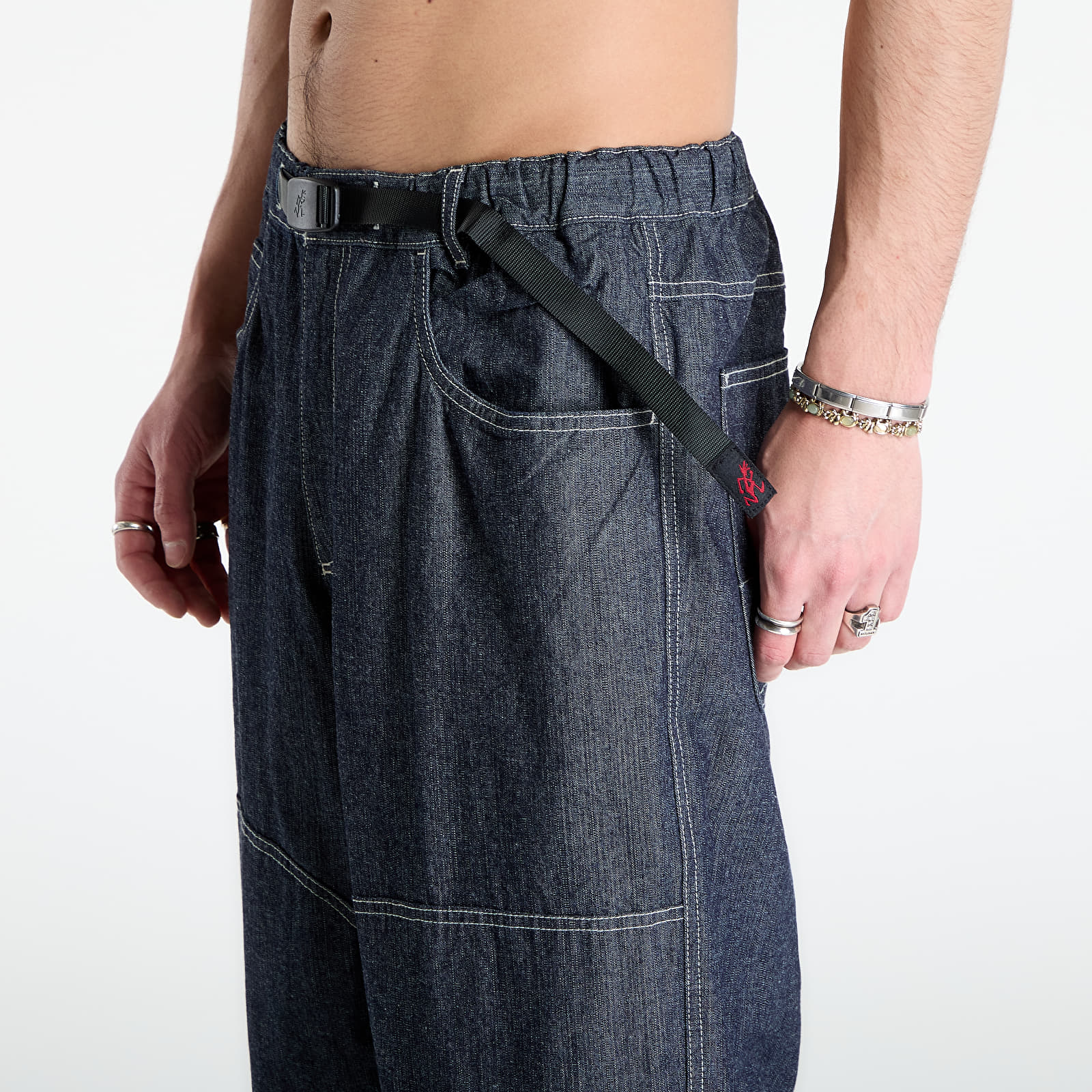 Pantalons homme Gramicci Japanese Chambray Double Knee UNISEX Navy