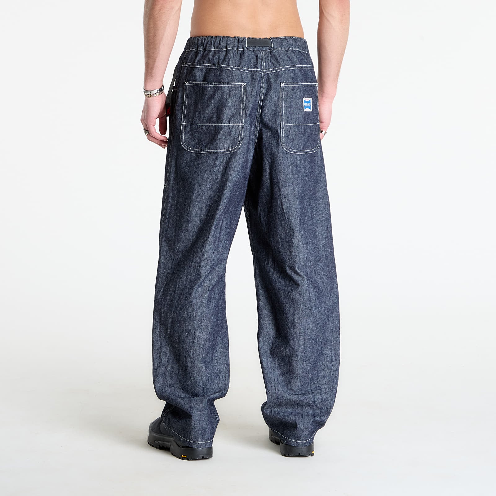 Pantalons homme Gramicci Japanese Chambray Double Knee UNISEX Navy