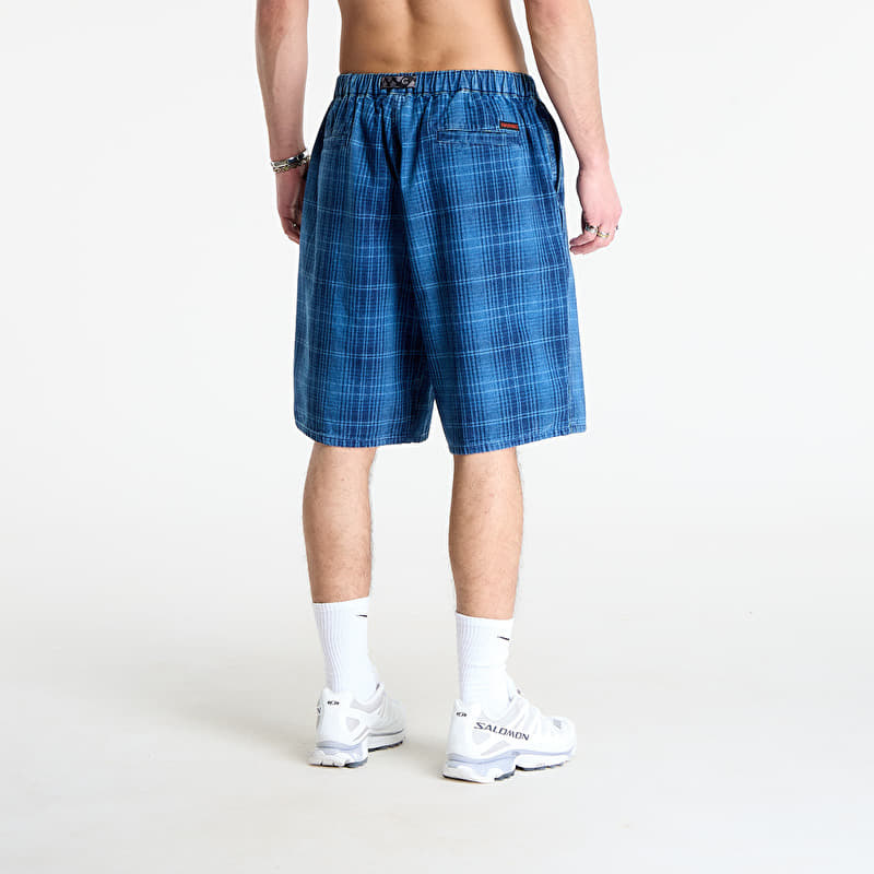 Kurze Hosen Gramicci Lagoon Short Denim Plaid Indigo Checkered Plaid