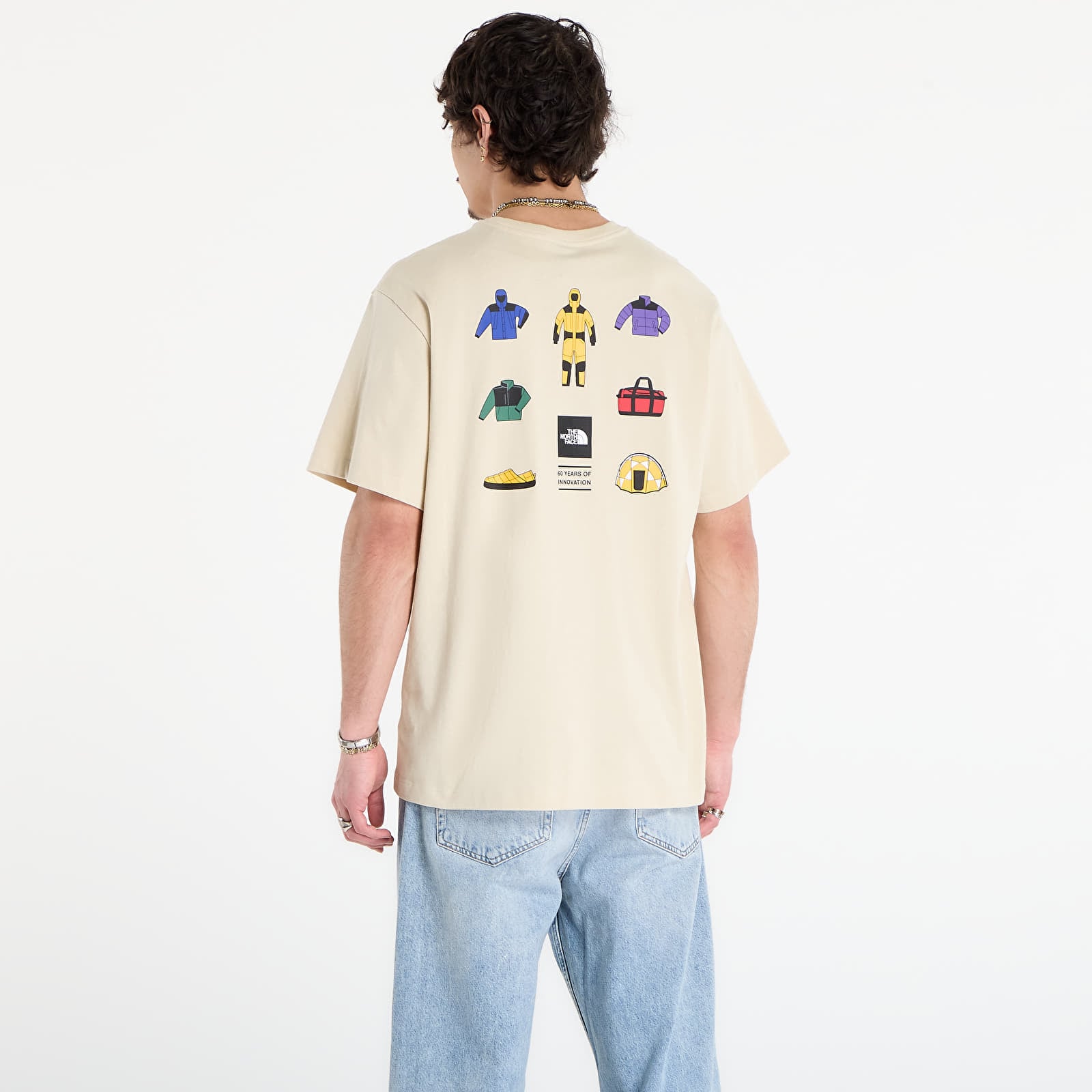 Men's T-shirts The North Face Icon Celebration Regular Short Sleeve Tee-Graphic Desert Stone