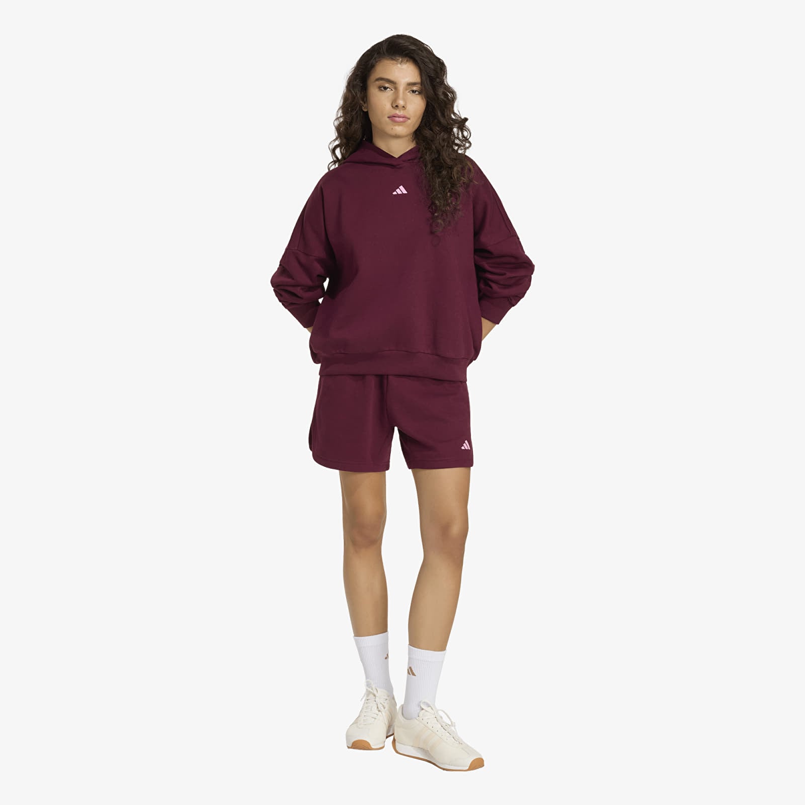 Naiste kampsunid adidas W 3Ss Fl Hd2 Maroon