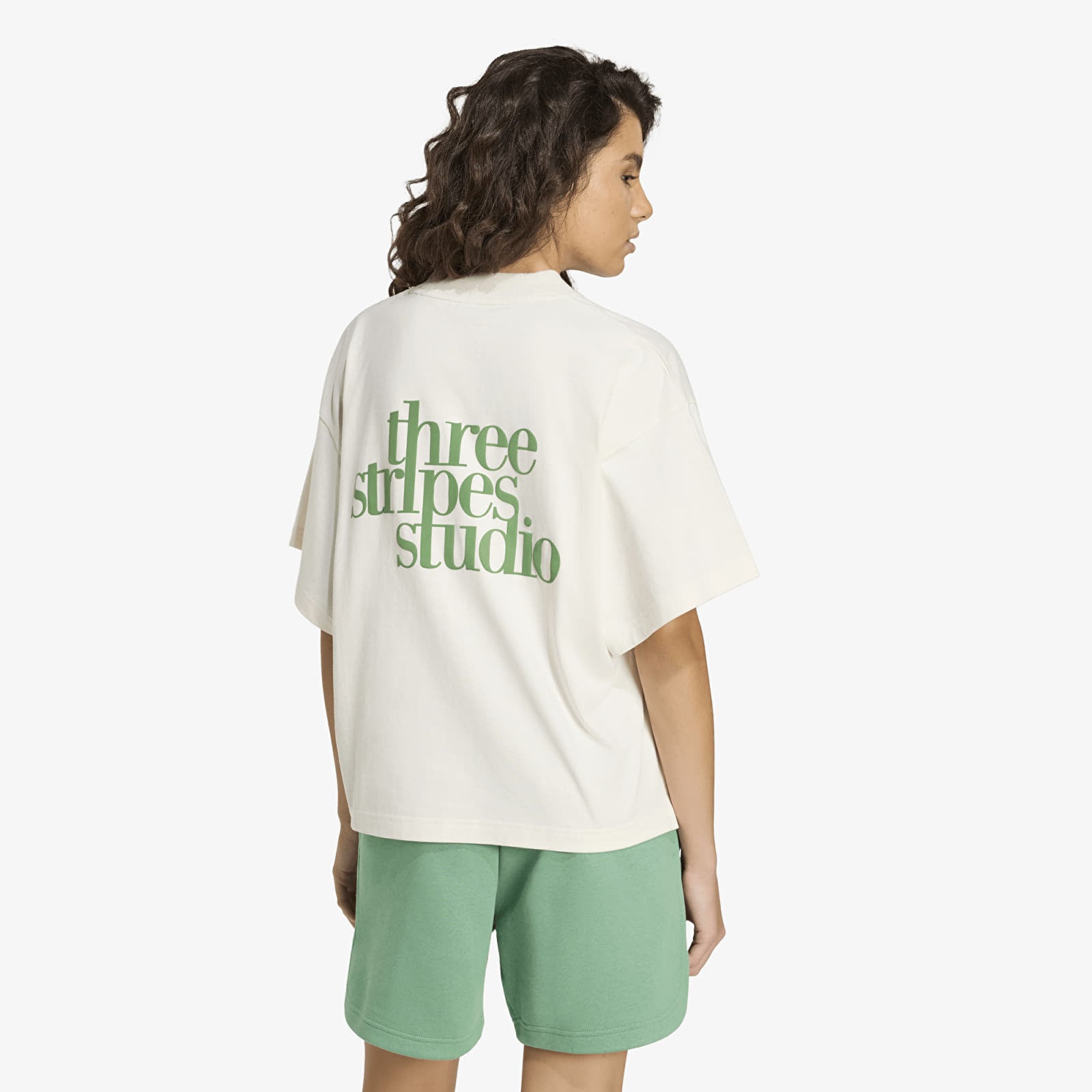 Dámske tričká adidas W 3Ss Gfx Tee2 Core White