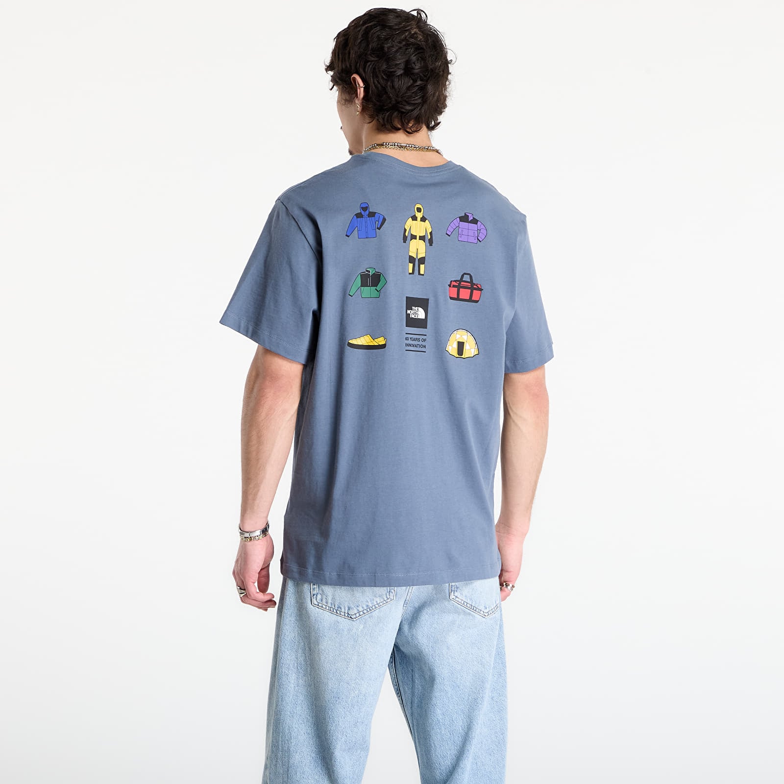 Men's T-shirts The North Face Icon Celebration Regular Short Sleeve Tee-Graphic Granite Grey