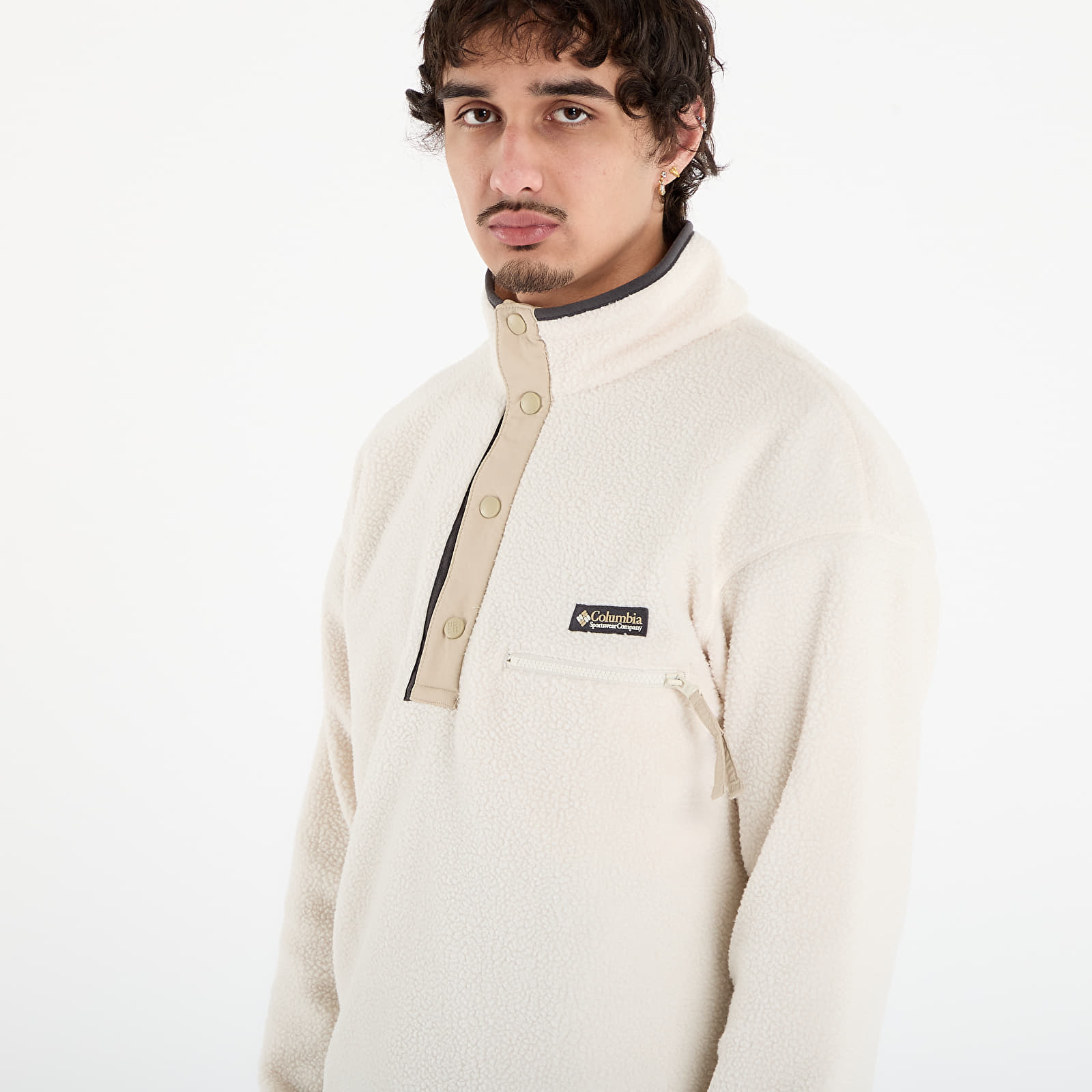 Ανδρικά φούτερ  Columbia Helvetia™ II Half Snap Fleece Chalk