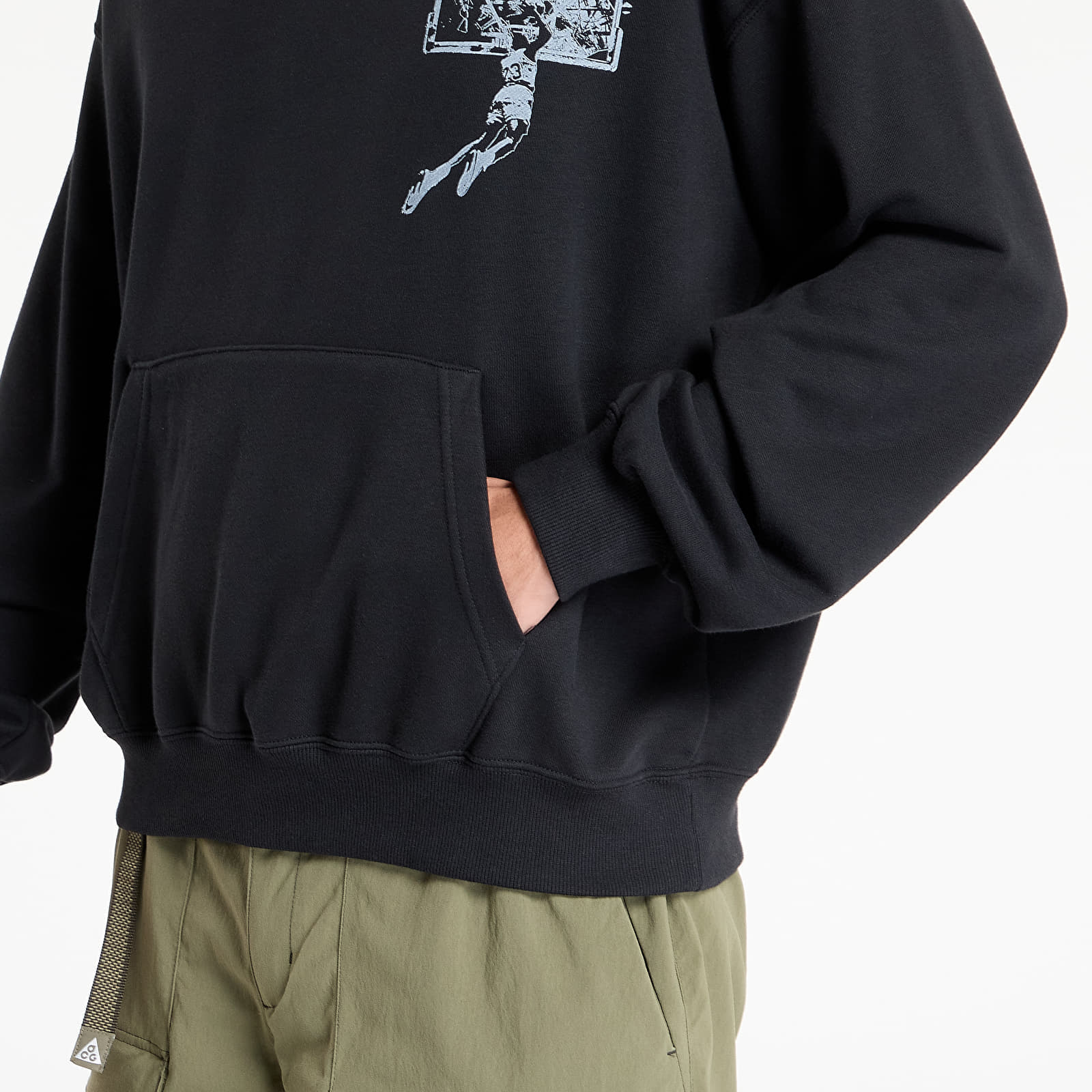 Sweats à capuche homme Jordan Brooklyn Men's Oversized Pullover Hoodie Black/ Starfish