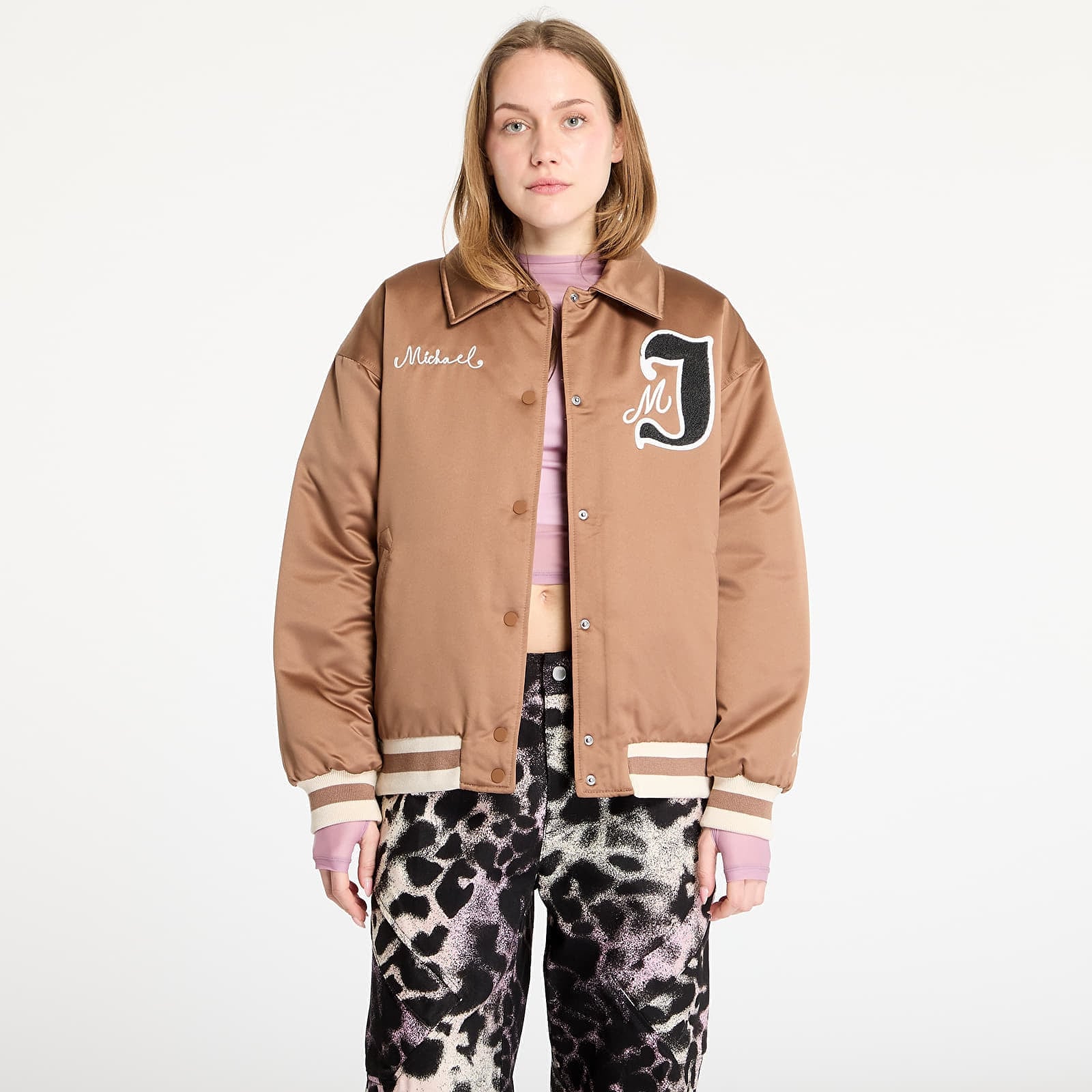 Яке Jordan Women's Varsity Jacket Archaeo Brown/ Legend Light Brown M