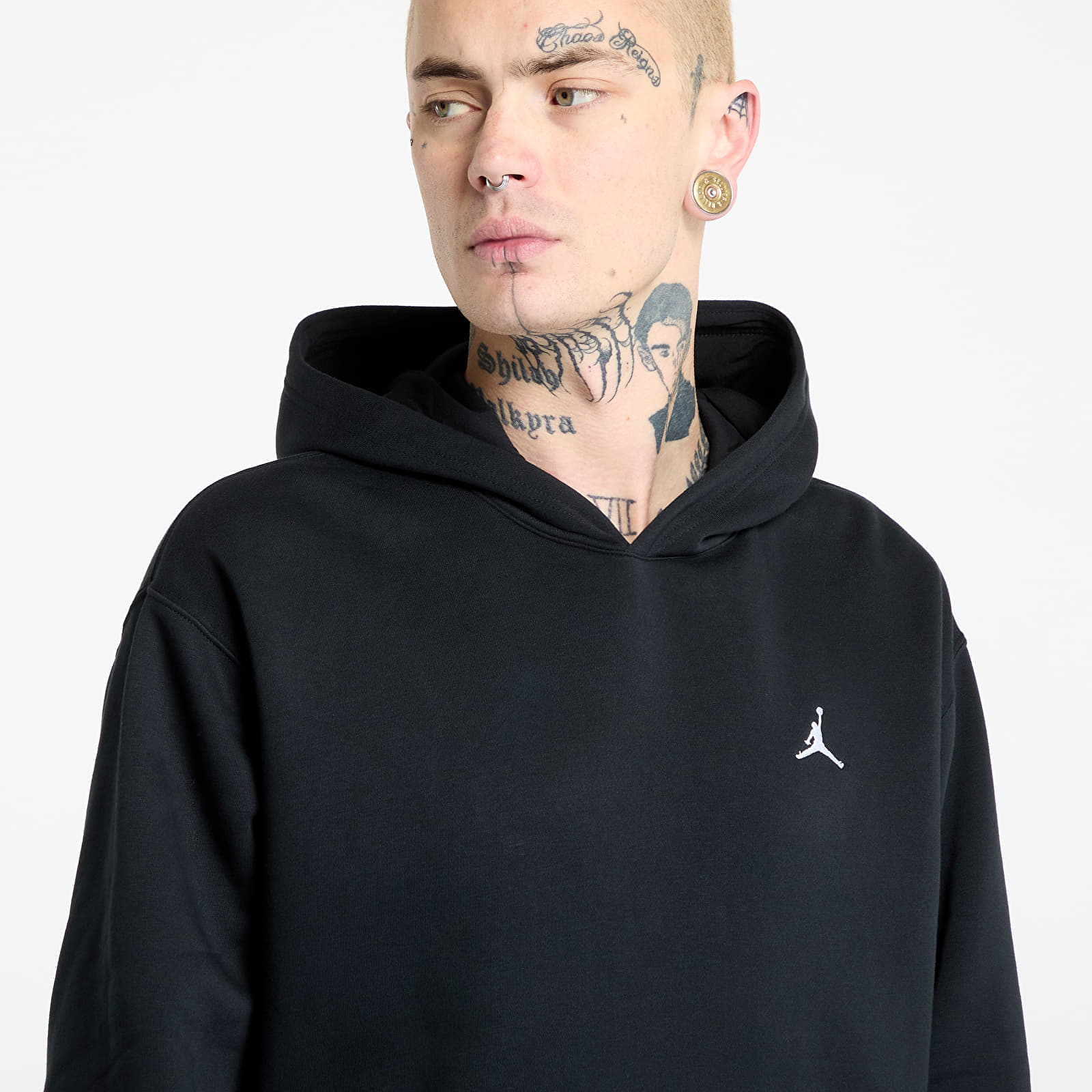 Felpe con cappuccio uomo Jordan Brooklyn Fleece Men's Pullover Hoodie Black/ White