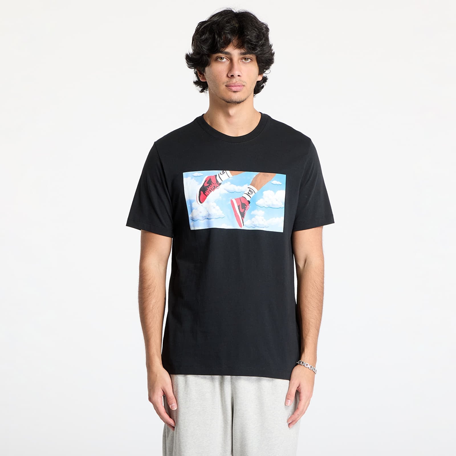 Pánske tričká Jordan Flight Essentials Men's T-Shirt Black/ White