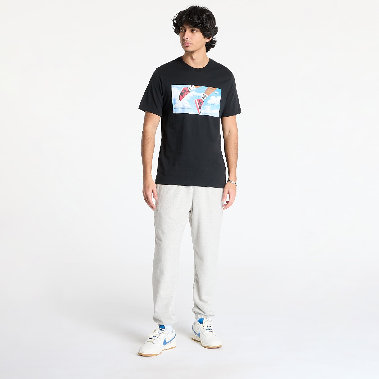 Pánske tričká Jordan Flight Essentials Men's T-Shirt Black/ White