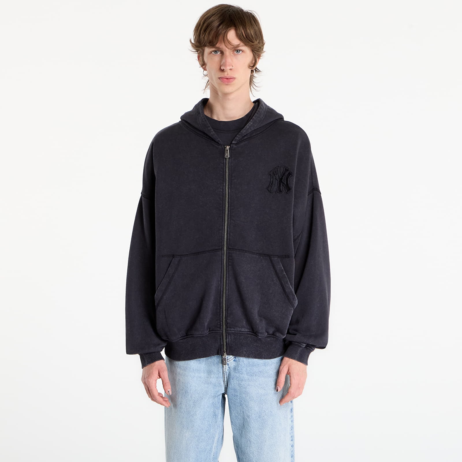 Суитшърт New Era MLB Washed Fz Hoodie New York Yankees UNISEX Black S