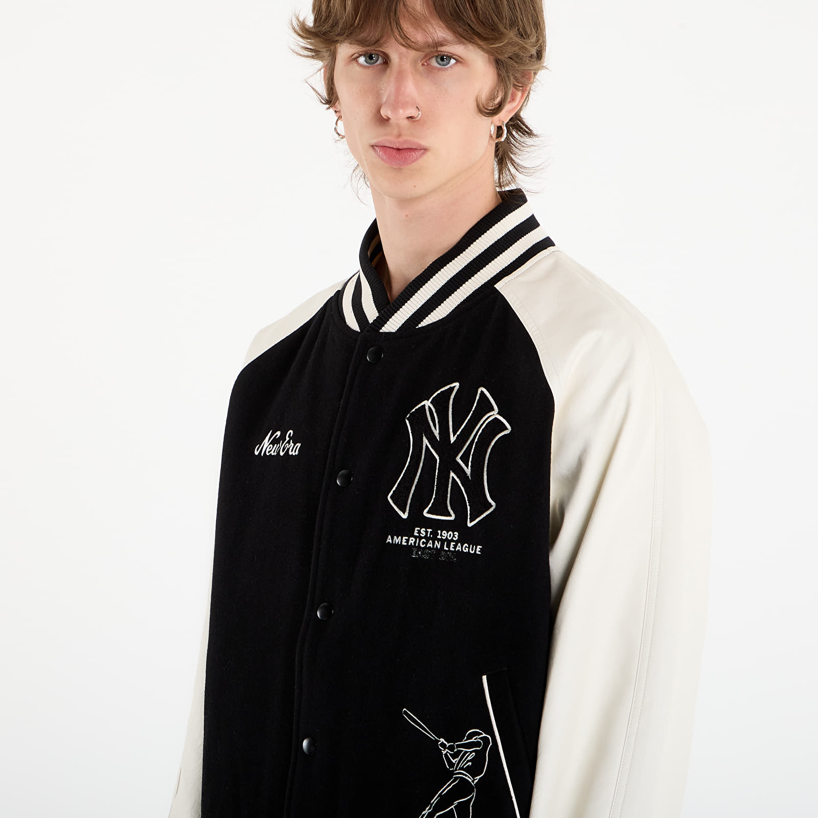 Vestes pour hommes New Era MLB Varsity Jacket New York Yankees UNISEX Black