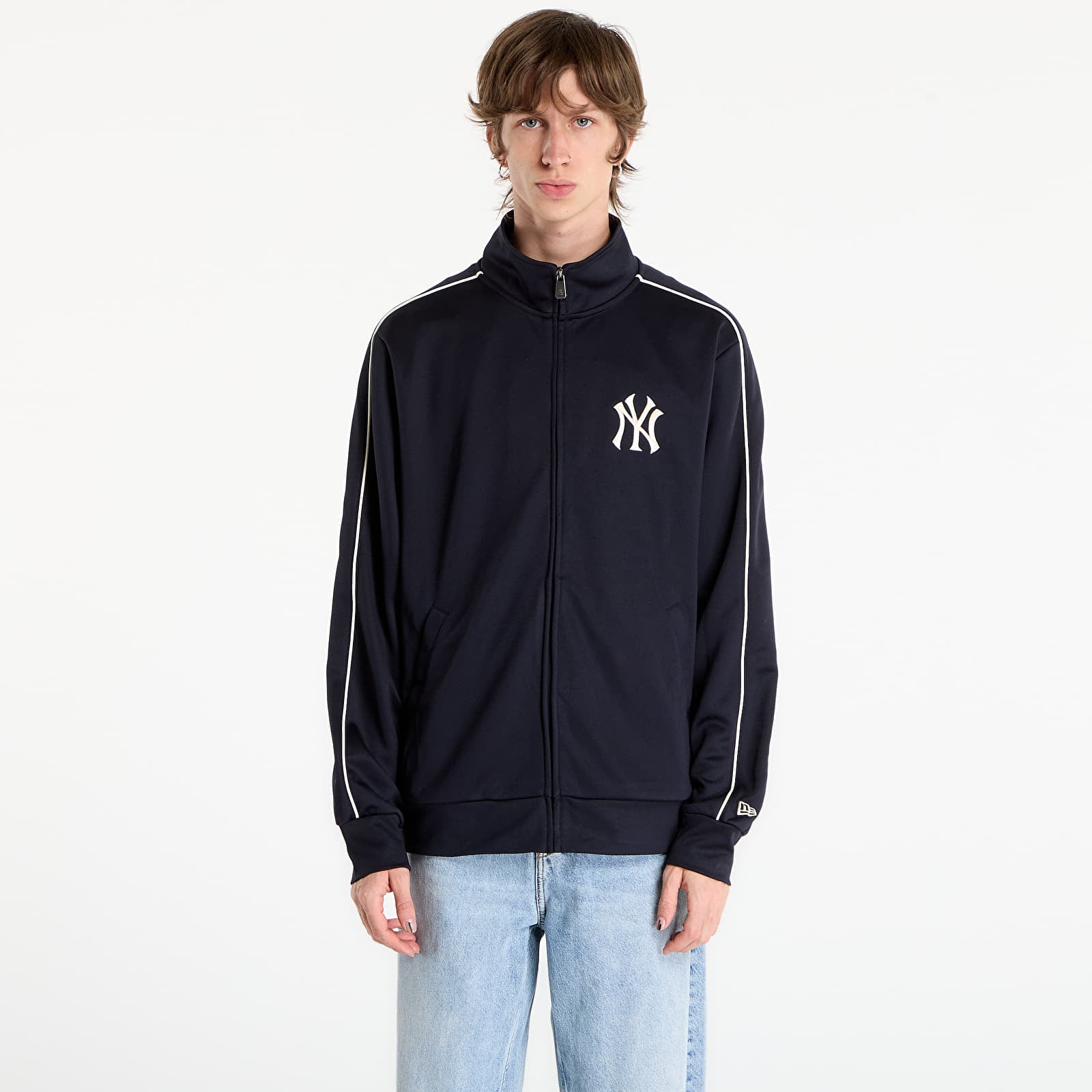 Herren-Sweatshirts New Era MLB Piping Track Top New York Yankees UNISEX Navy