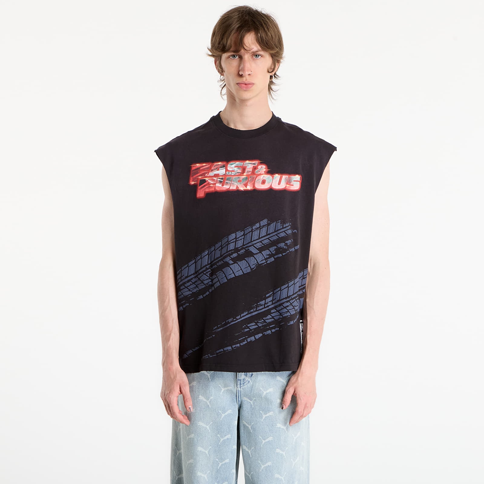 Vīriešu T-krekli Puma x Fast & Furious Cutoff Puma Black