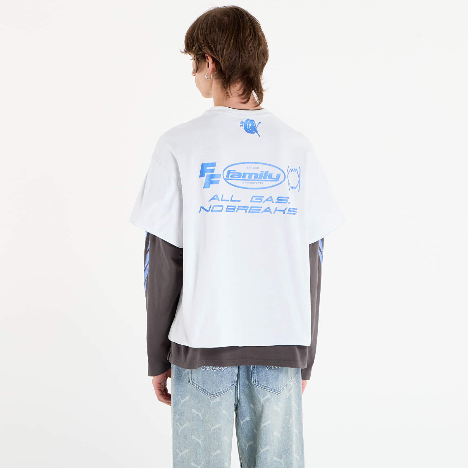 T-Shirts Männer Puma x Fast & Furious Ls Tee Puma White/ Dusky Gray