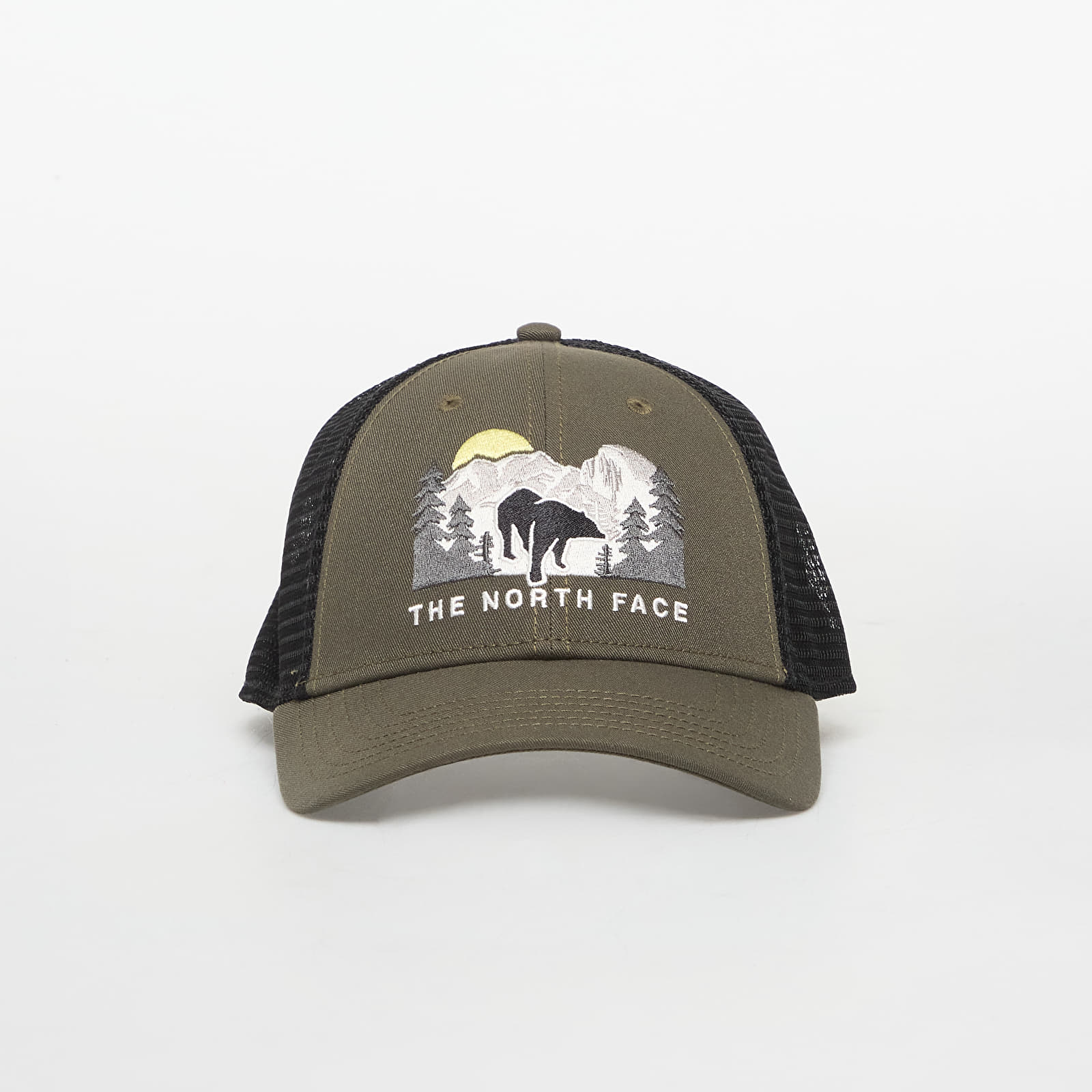 Men's caps The North Face Embroidered Mudder Trucker Cap New Taupe Green/ Bear Graphic