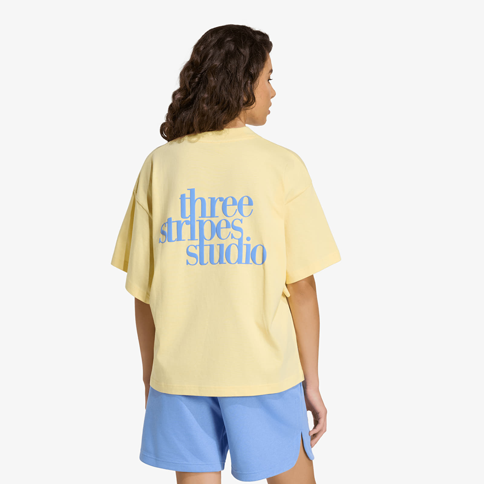 Дамски тениски adidas W 3Ss Gfx Tee2 Almost Yellow