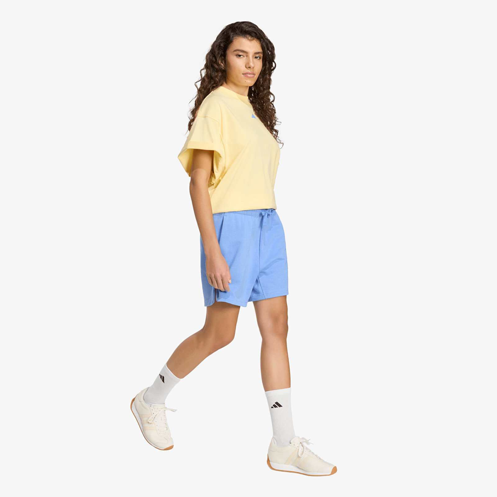 Дамски тениски adidas W 3Ss Gfx Tee2 Almost Yellow
