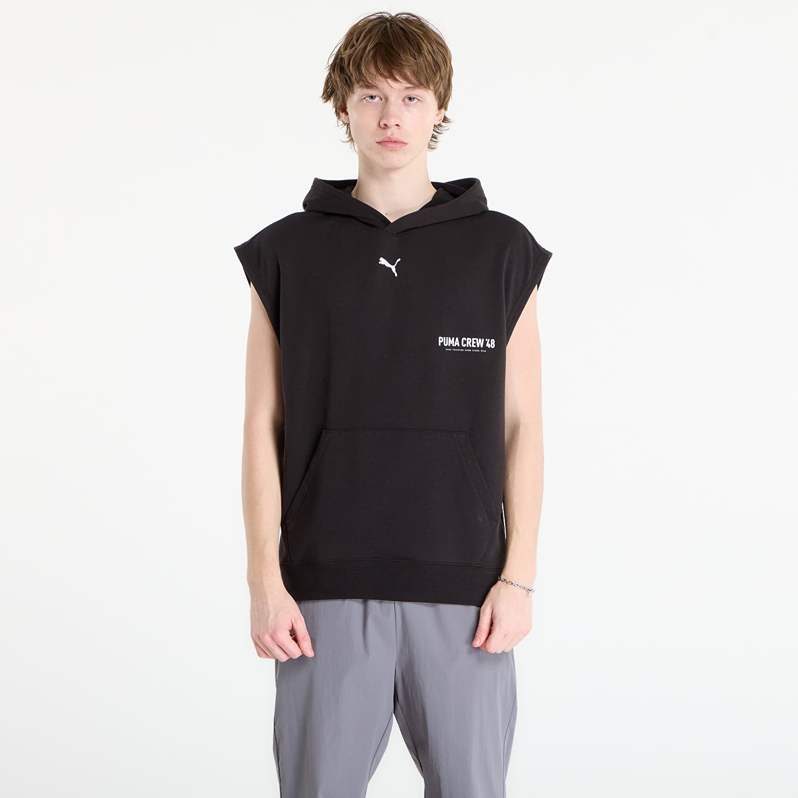 Hanorace pentru bărbați Puma M Graphics Sleeveless Hoodie Puma Black