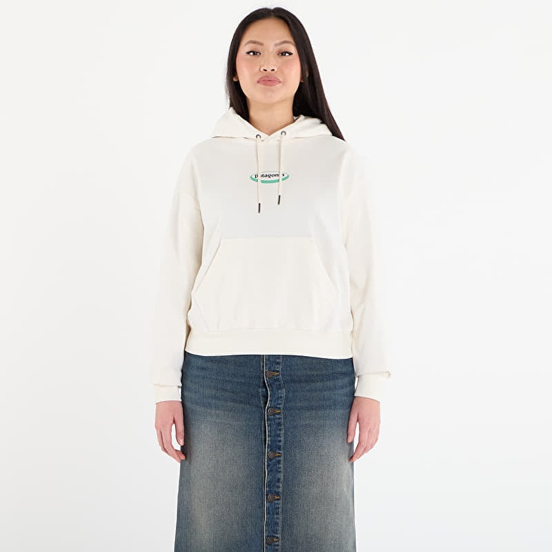Kampsun Patagonia W's '95 Oval Logo Daily Hoody Wool White