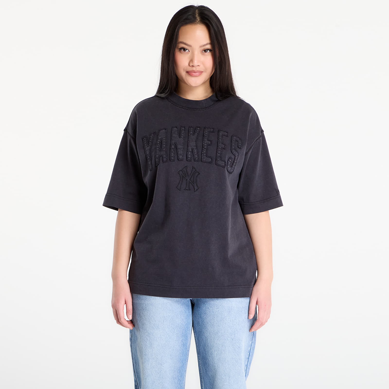 T-Shirts Männer New Era MLB Washed Boxy Tee New York Yankees UNISEX Black