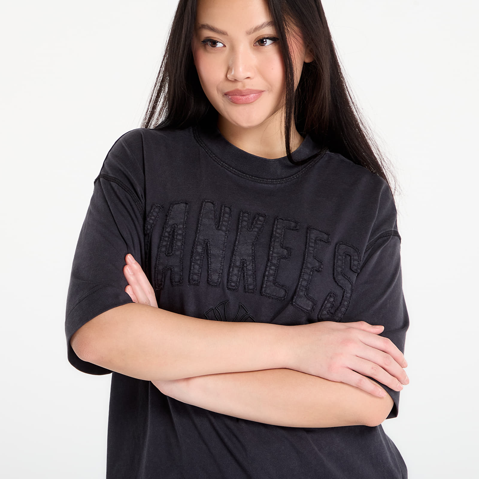 T-Shirts Männer New Era MLB Washed Boxy Tee New York Yankees UNISEX Black