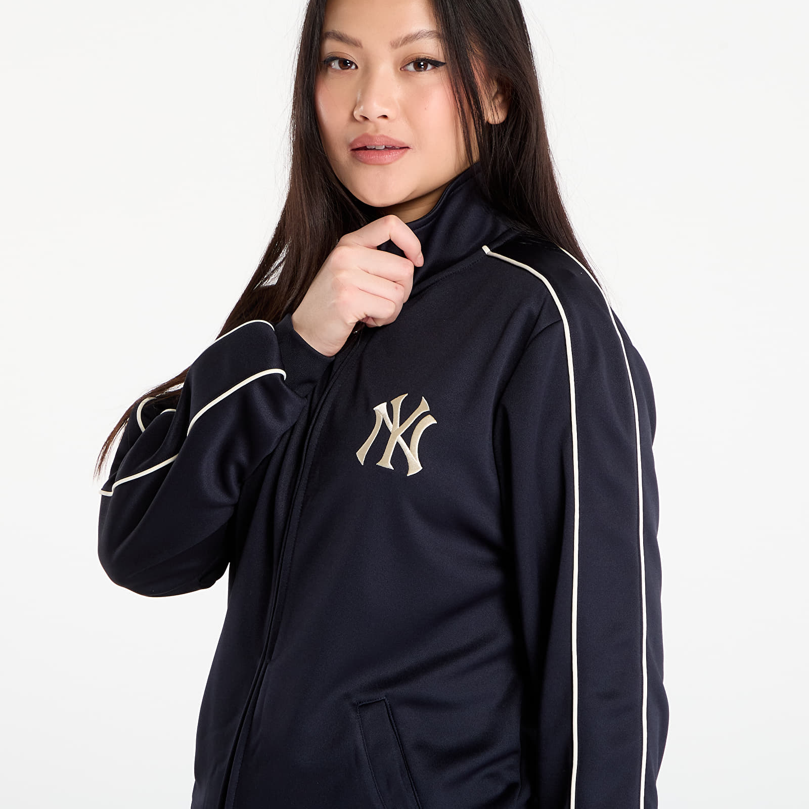 Herren-Sweatshirts New Era MLB Piping Track Top New York Yankees UNISEX Navy