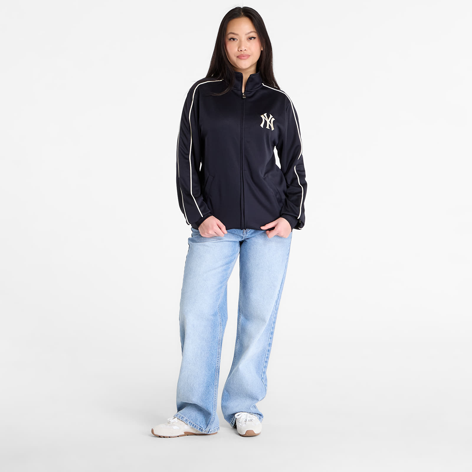 Herren-Sweatshirts New Era MLB Piping Track Top New York Yankees UNISEX Navy