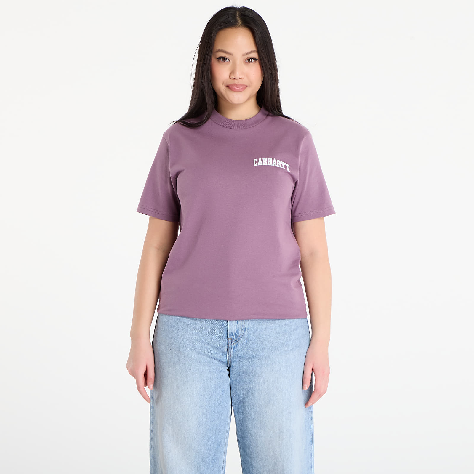 Тениски Carhartt WIP S/S University Script T-Shirt UNISEX Phlox/ White