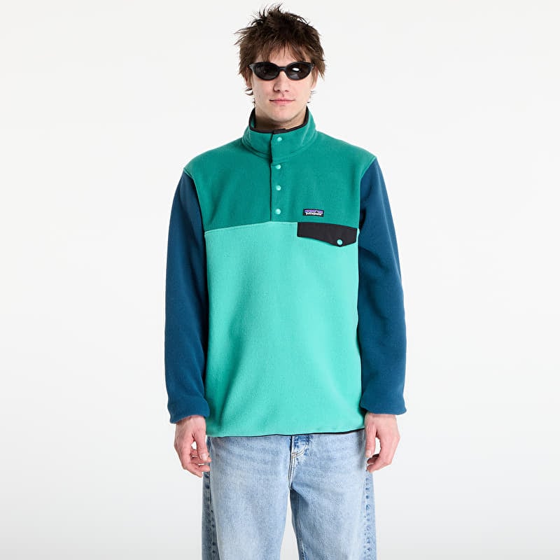 Džemperis Patagonia M's Lightweight Synchilla® Snap-T® Fleece Pullover Aqua Stone