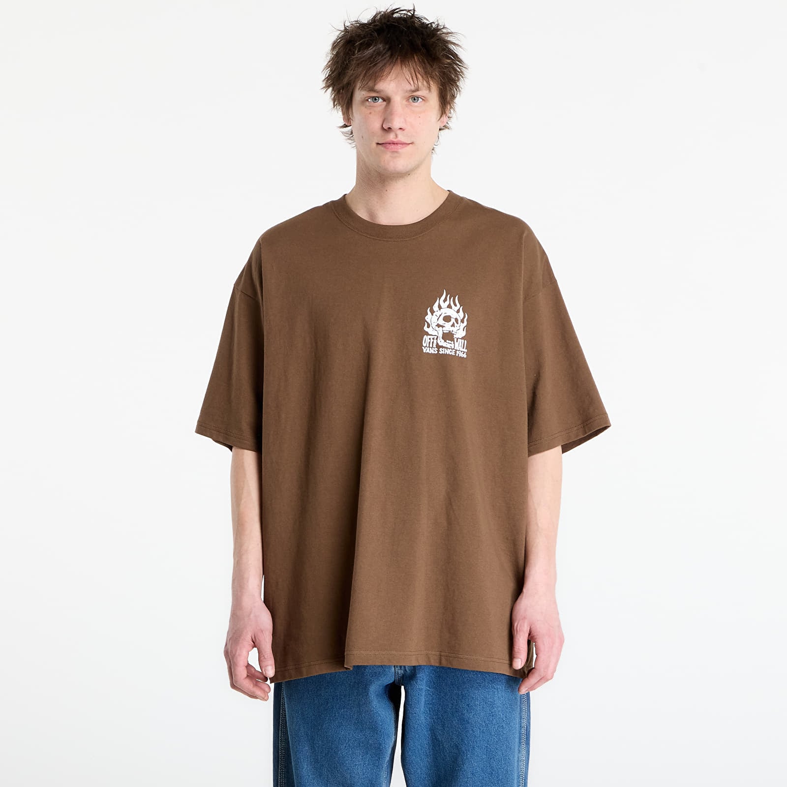 Vīriešu T-krekli Vans Off The Wall Fever SS T-Shirt Brown