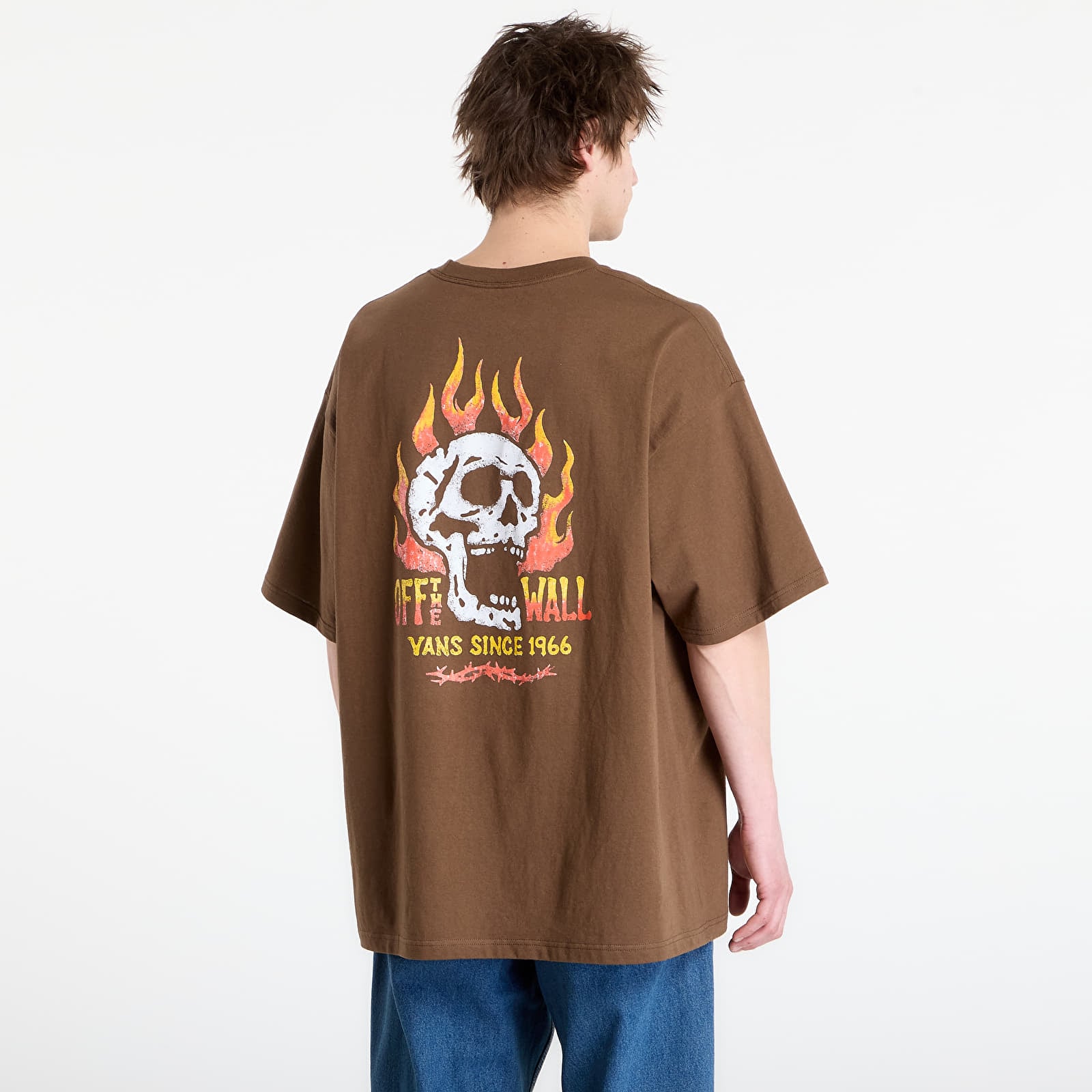 Vīriešu T-krekli Vans Off The Wall Fever SS T-Shirt Brown