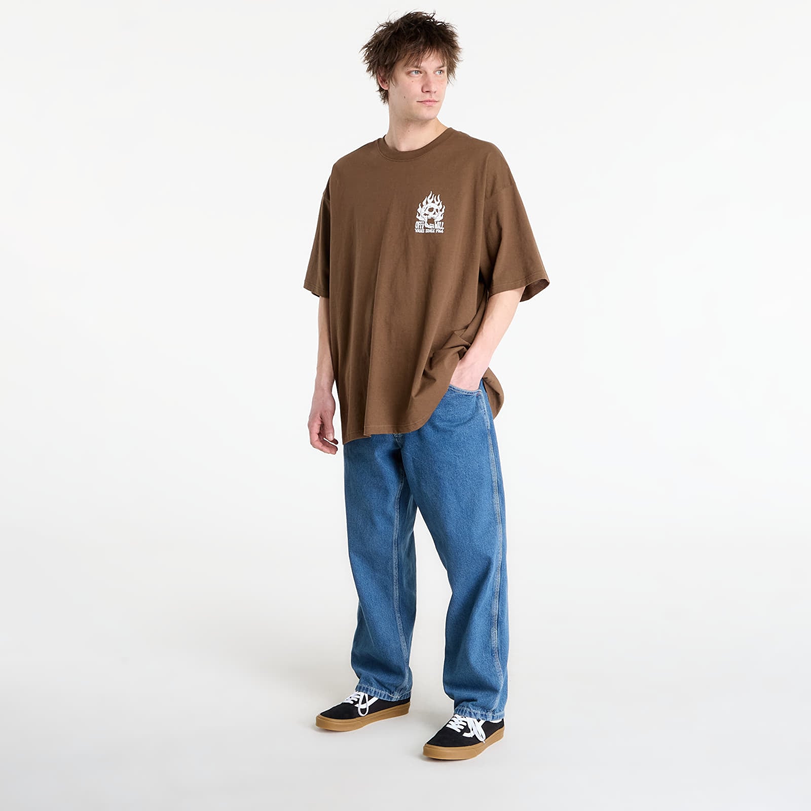Vīriešu T-krekli Vans Off The Wall Fever SS T-Shirt Brown