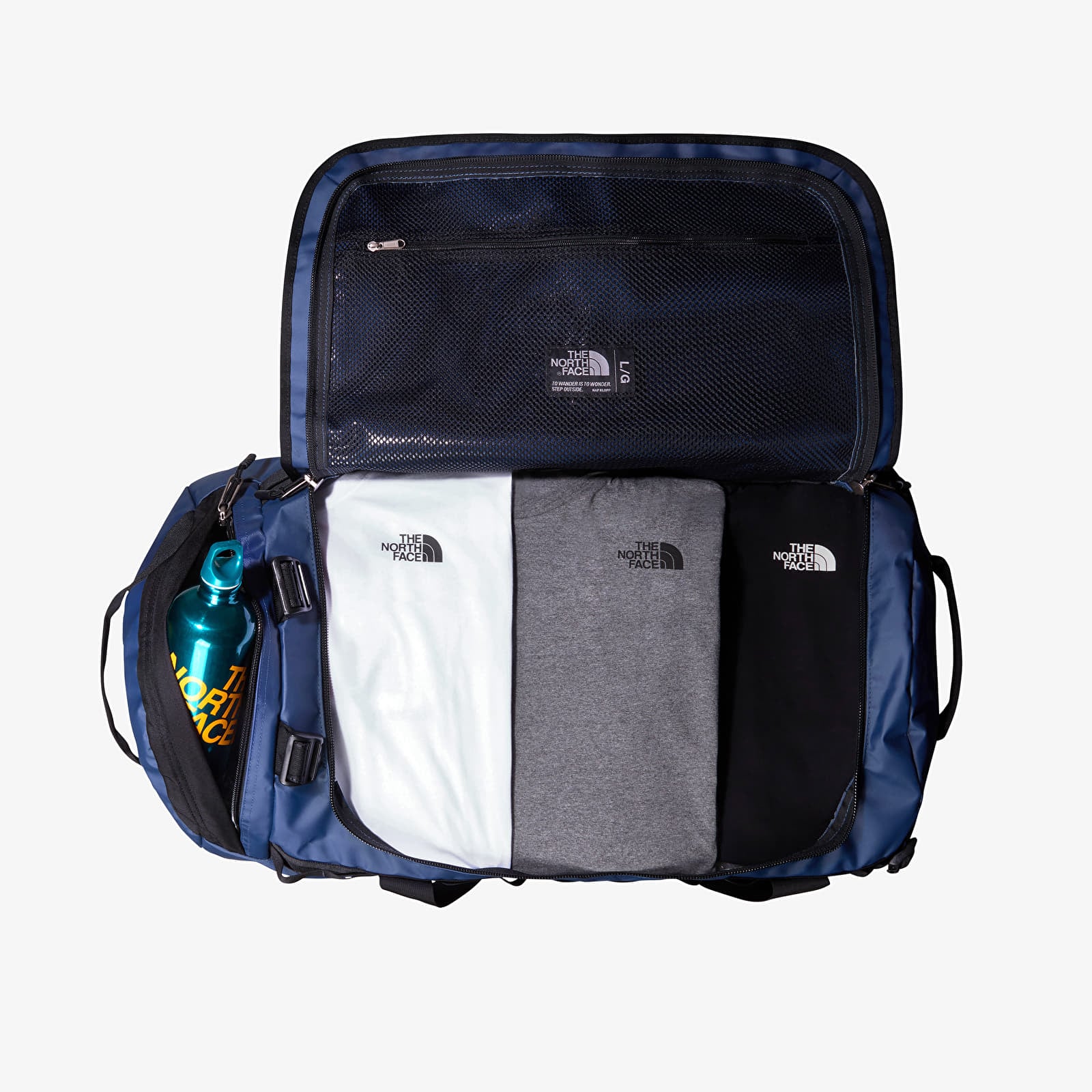 Genți de umăr pentru bărbați The North Face Base Camp Duffel - L Summit Navy/ TNF Black
