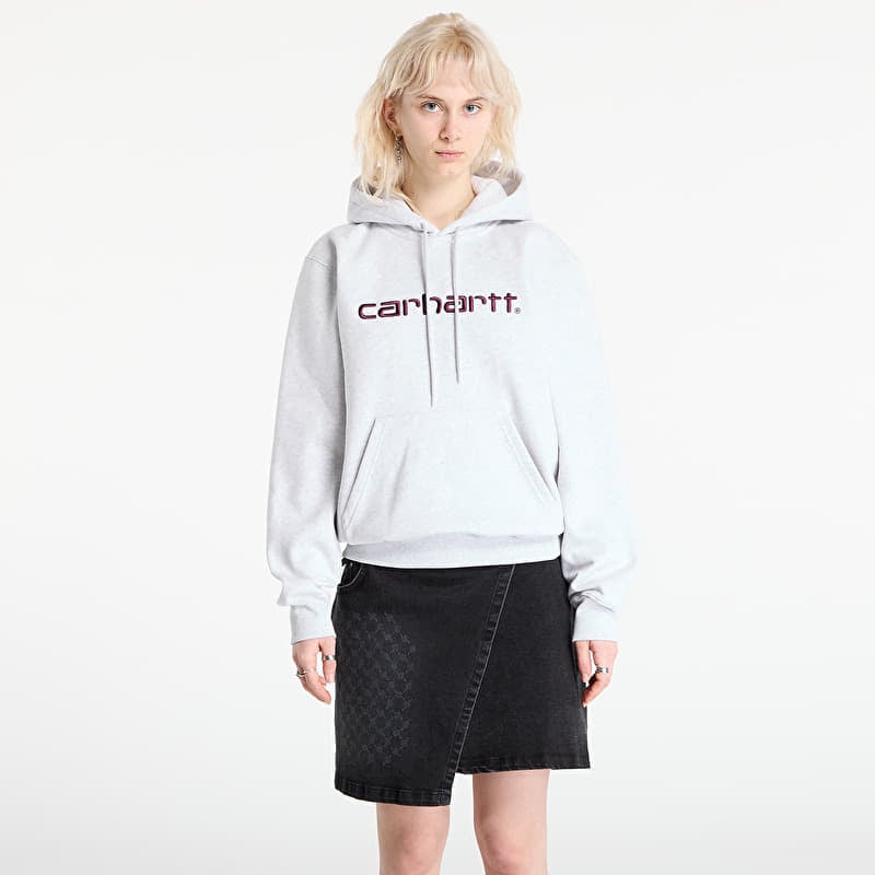 Sweatshirt Carhartt WIP Hooded Carhartt Sweat UNISEX Ash Heather/ Cozy Purple